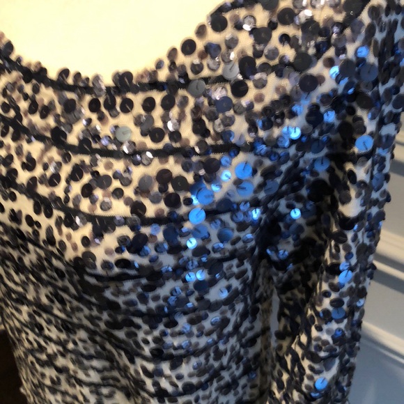 J.Crew Merino Sequin Confetti Stripe Sweater Dress - Picture 4 of 6